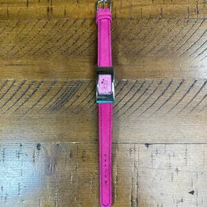 Disney Pink Mickey Mouse Watch Rectangle Face Denim Band New Battery